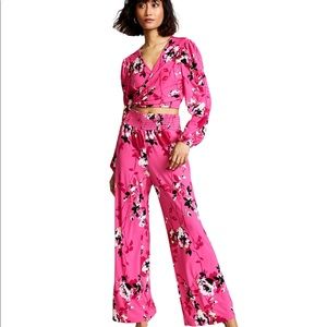 Bar III floral-print wide-leg pant